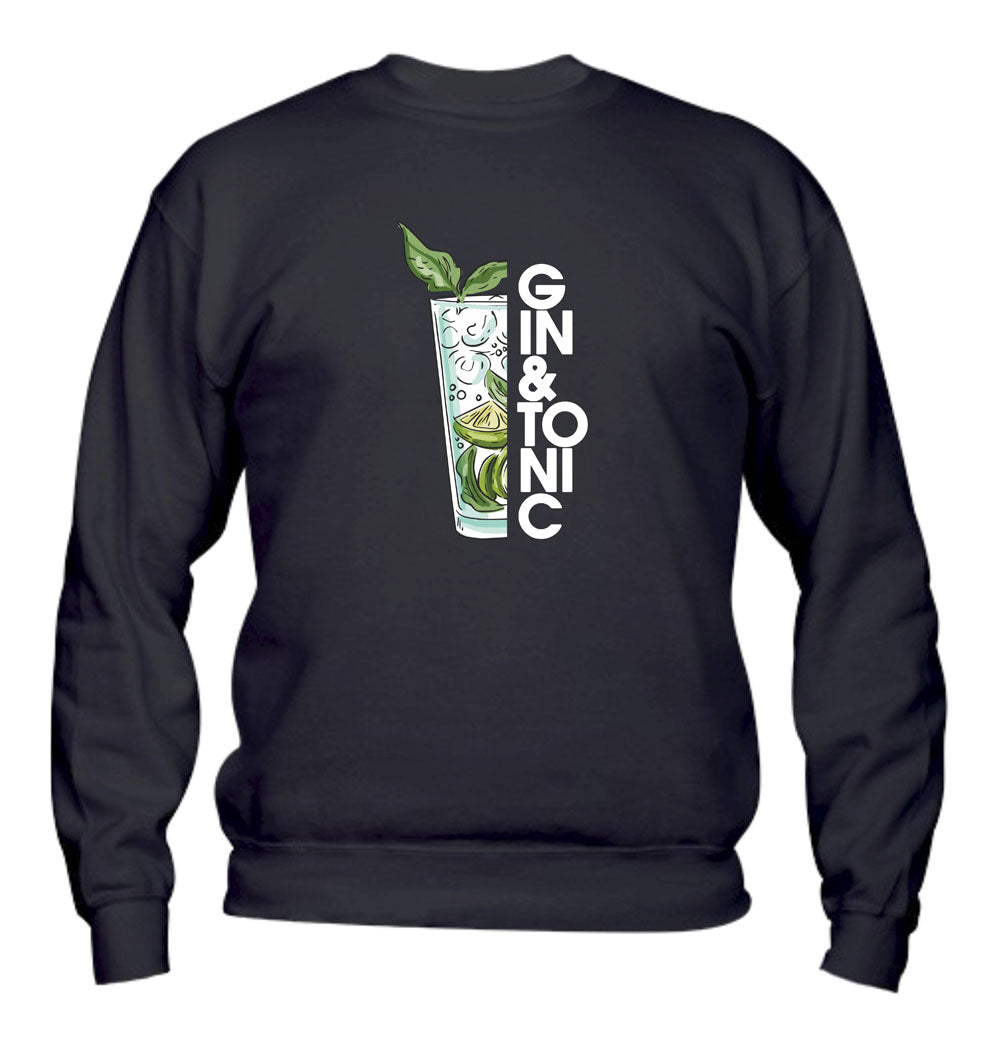 Felpa Girocollo UOMO, DONNA & BAMBIN - GIN E TONIC - Super vestibilità Top qualità
