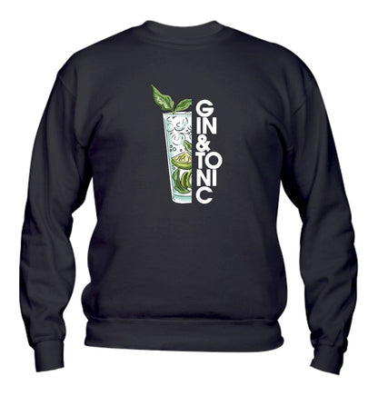 Felpa Girocollo UOMO, DONNA & BAMBIN - GIN E TONIC - Super vestibilità Top qualità