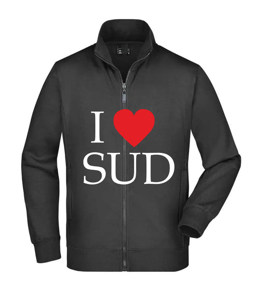 Felpa Unisex Full Zip - I LOVE SUD - Super vestibilità Top qualità