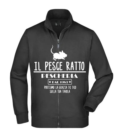 Felpa Unisex Full Zip - IL PESCE RATTO - Super vestibilità Top qualità