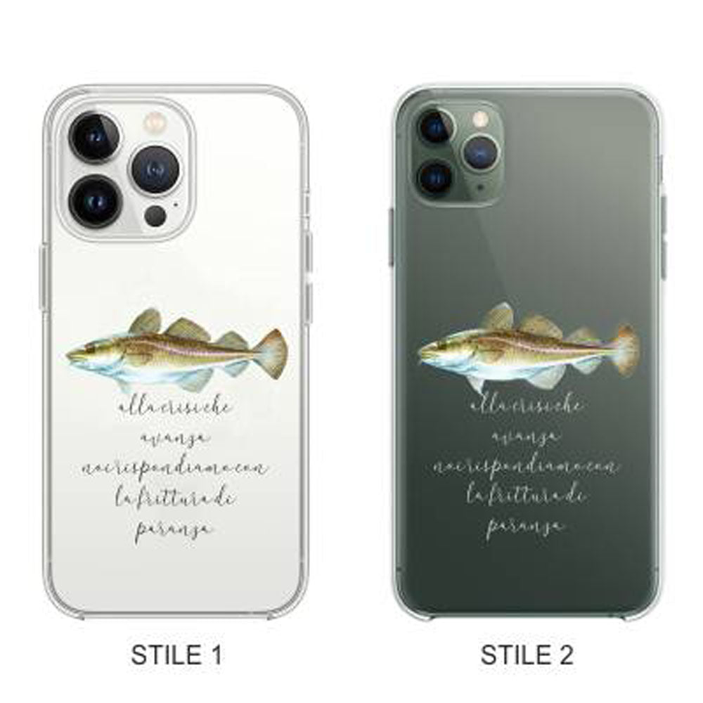Cover Compatibile Con Tutti i Modelli iPhone - ALLA CRISI CHE AVANZA NOI RISPONDIAMO CON LA FRITTURA DI PARANZA - Trasparente UltraSottili AntiGraffio Antiurto Case Custodia Marca - Social Crazy