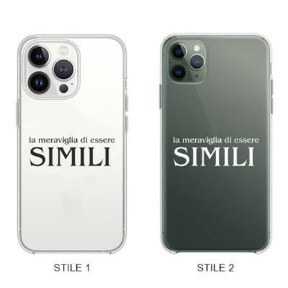 Cover Compatibile Con Tutti i Modelli iPhone - LA MERAVIGLIA DI ESSERE SIMILI - Trasparente UltraSottili AntiGraffio Antiurto Case Custodia Marca