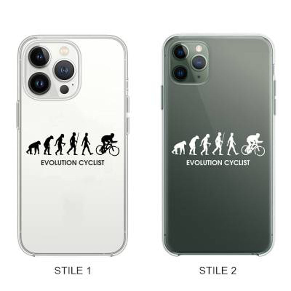 Cover Compatibile Con Tutti i Modelli iPhone - EVOLUTION CYCLING - Trasparente UltraSottili AntiGraffio Antiurto Case Custodia Marca