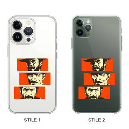 Cover Compatibile Con Tutti i Modelli iPhone - IL BUONO IL BRUTTO IL CATTIVO - Trasparente UltraSottili AntiGraffio Antiurto Case Custodia Marca