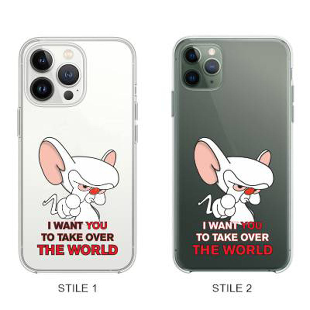 Cover Compatibile Con Tutti i Modelli iPhone - I WANT YOU TO TAKE OVER THE WORLD - Trasparente UltraSottili AntiGraffio Antiurto Case Custodia Marca