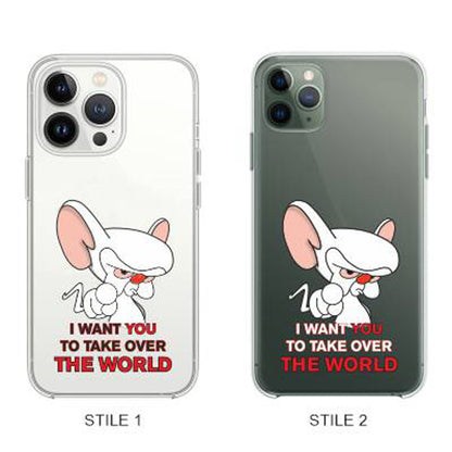 Cover Compatibile Con Tutti i Modelli iPhone - I WANT YOU TO TAKE OVER THE WORLD - Trasparente UltraSottili AntiGraffio Antiurto Case Custodia Marca