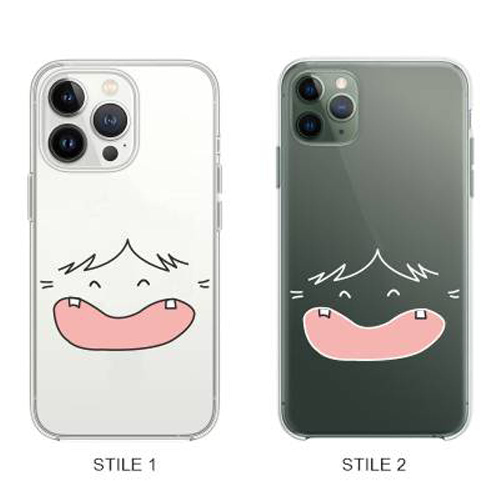 Cover Compatibile Con Tutti i Modelli iPhone - HELLO SPANK LINE ART - Trasparente UltraSottili AntiGraffio Antiurto Case Custodia Marca