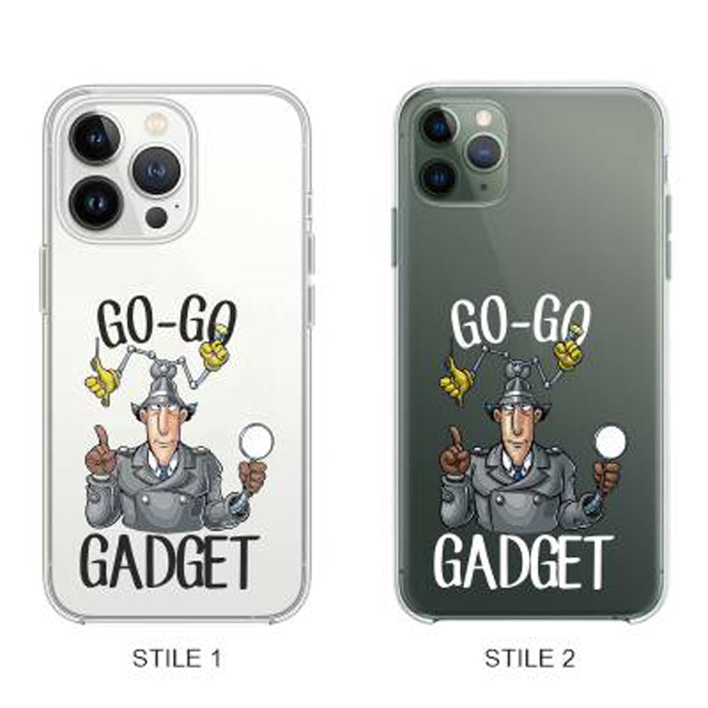 Cover Compatibile Con Tutti i Modelli iPhone - GO-GO GADGET - Trasparente UltraSottili AntiGraffio Antiurto Case Custodia Marca