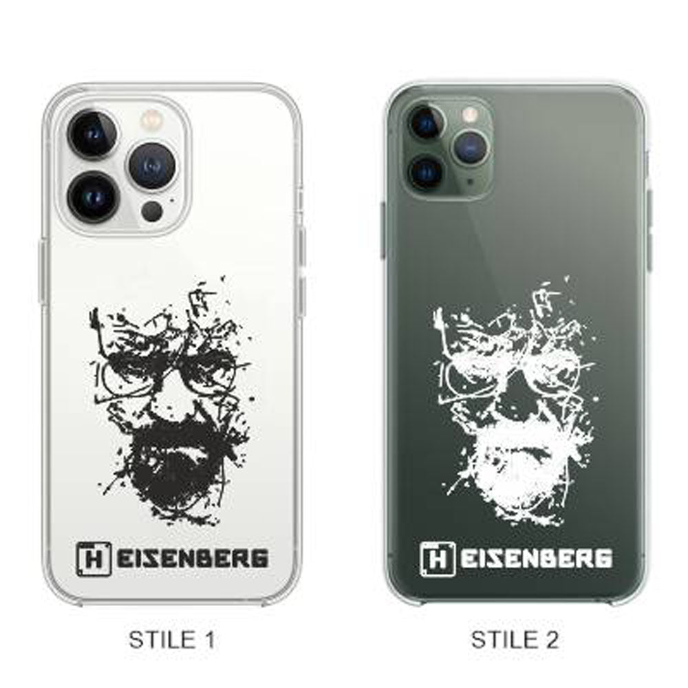 Cover Compatibile Con Tutti i Modelli iPhone - HEISENBERG - Trasparente UltraSottili AntiGraffio Antiurto Case Custodia Marca