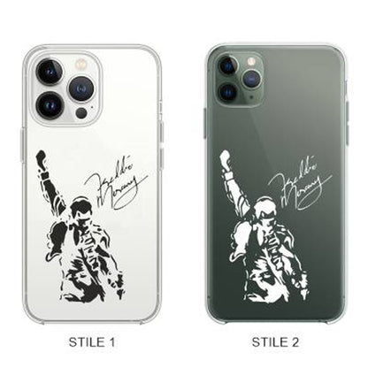 Cover Compatibile Con Tutti i Modelli iPhone - FREDDY MERCURY - Trasparente UltraSottili AntiGraffio Antiurto Case Custodia Marca