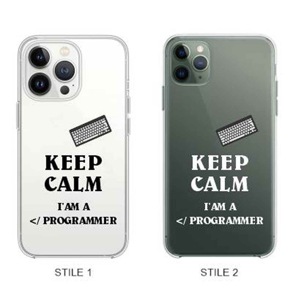 Cover Compatibile Con Tutti i Modelli iPhone - I'M A PROGRAMMER - Trasparente UltraSottili AntiGraffio Antiurto Case Custodia Marca