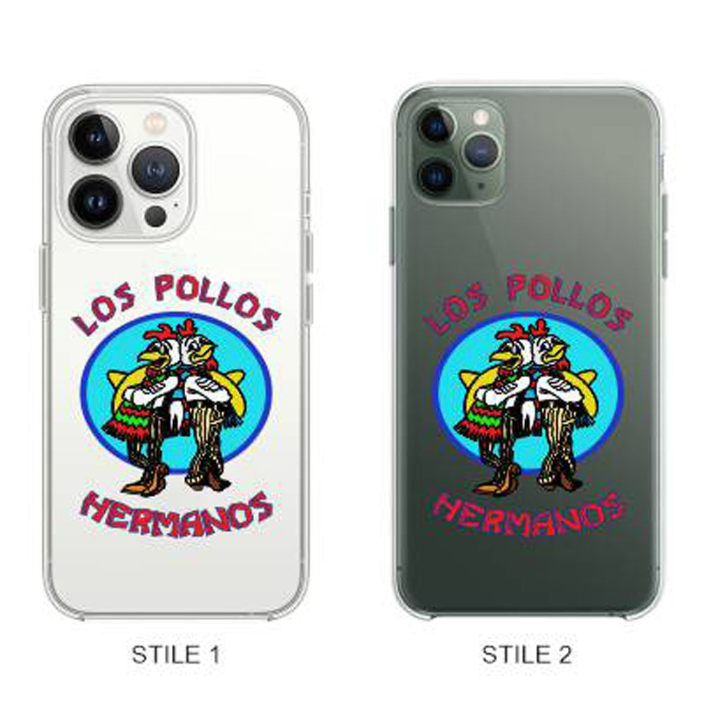 Cover Compatibile Con Tutti i Modelli iPhone - LOS POLLOS HERMANOS - Trasparente UltraSottili AntiGraffio Antiurto Case Custodia Marca