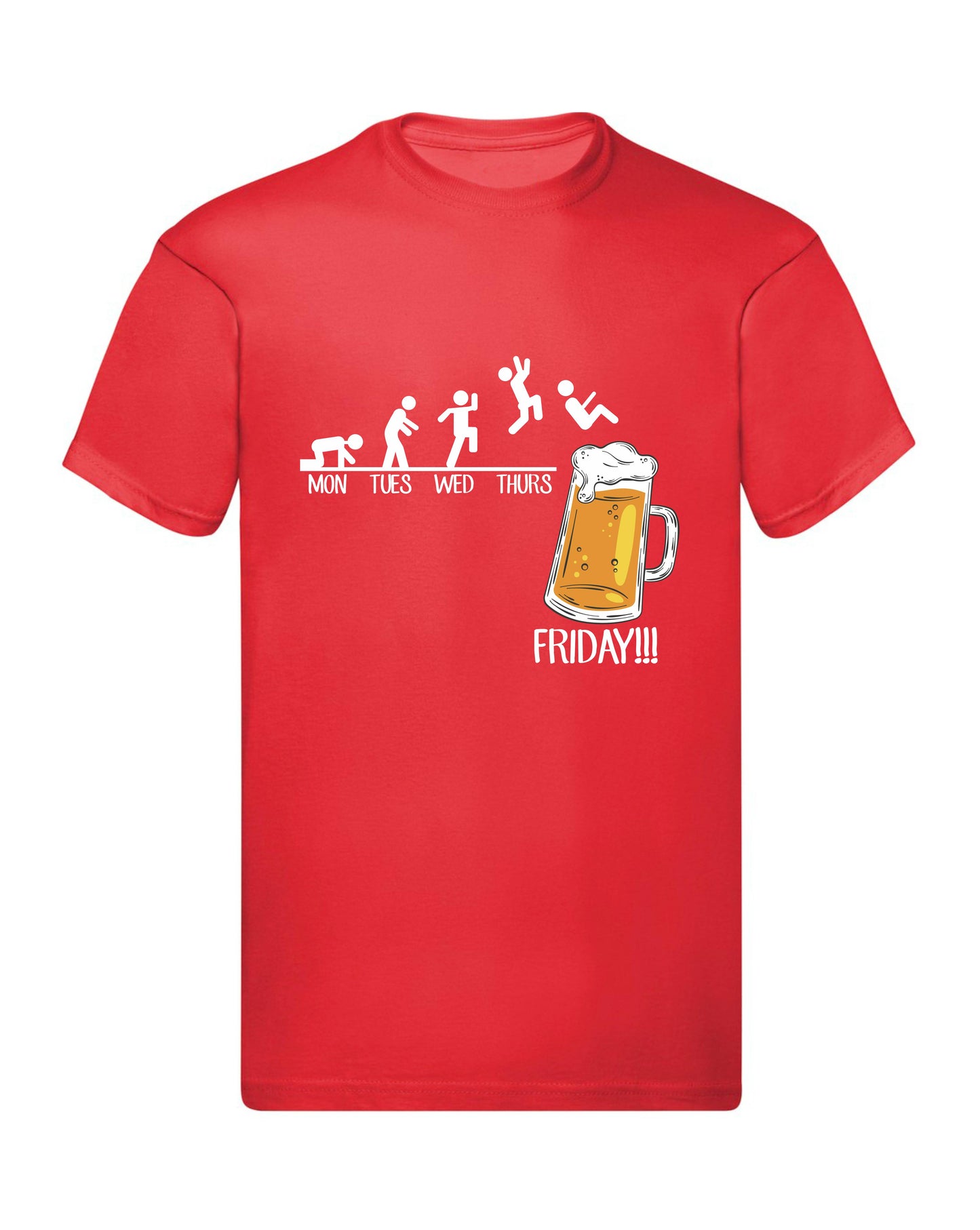 T-Shirt Uomo, Donna & Bambino - FRIDAY BEER - Maglietta Maglia Tshirt Super vestibilità Top qualità