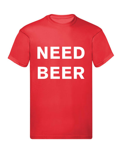 T-Shirt Uomo Donna & Bambino - NEED A BEER - Maglietta Maglia Tshirt Super vestibilità Top qualità