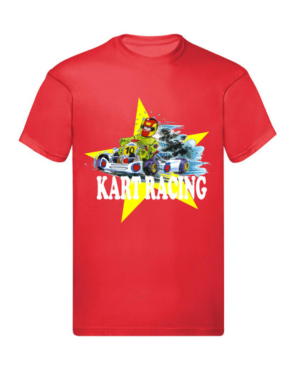 T-Shirt Uomo Donna & Bambino - KARTING RACING - Maglietta Maglia Tshirt Super vestibilità Top qualità