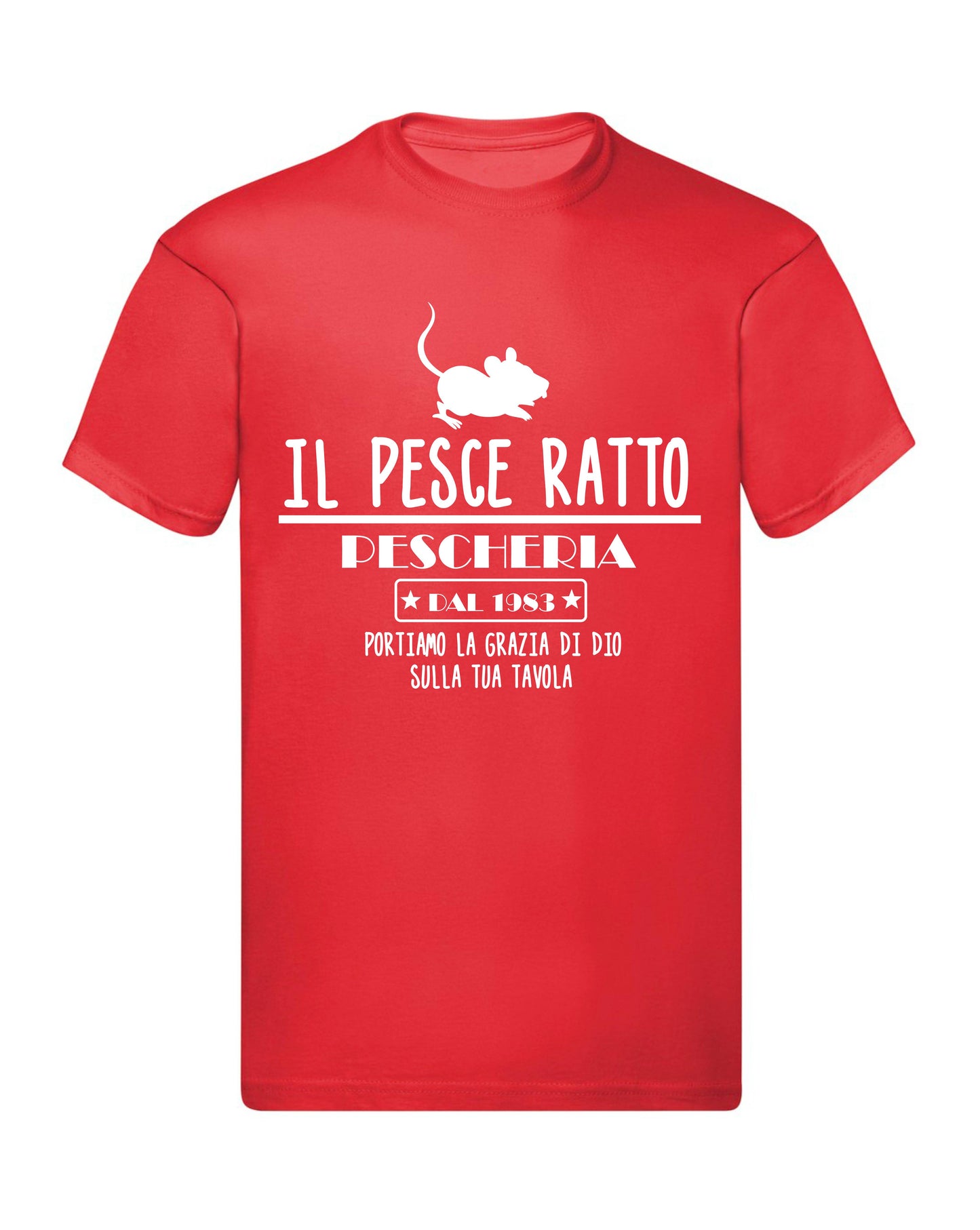 T-Shirt Uomo & Bambino - IL PESCE RATTO - Maglietta Maglia Tshirt Super vestibilità Top qualità