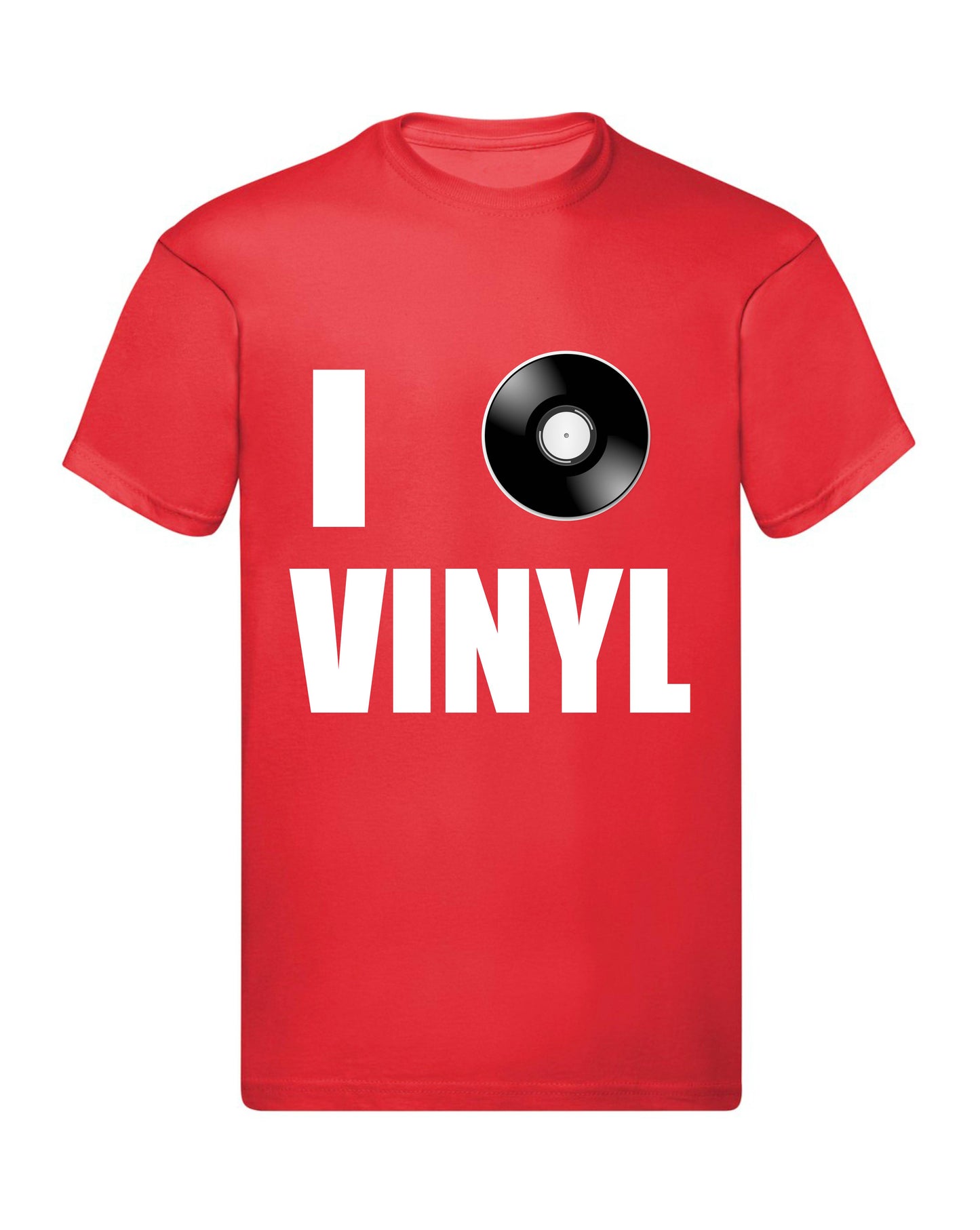 T-Shirt Uomo, Donna & Bambino - I LOVE VINYLS - Maglietta Maglia Tshirt Super vestibilità Top qualità