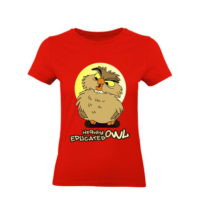 T-Shirt Uomo, Donna & Bambino - HIGHLY EDUCATED OWL  - Maglietta Maglia Tshirt Super vestibilità Top qualità