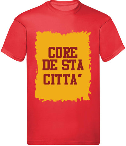 T-Shirt Uomo, Donna & Bambino - CORE DE STA CITTÀ - Maglietta Maglia Tshirt Super vestibilità Top qualità - Social Crazy