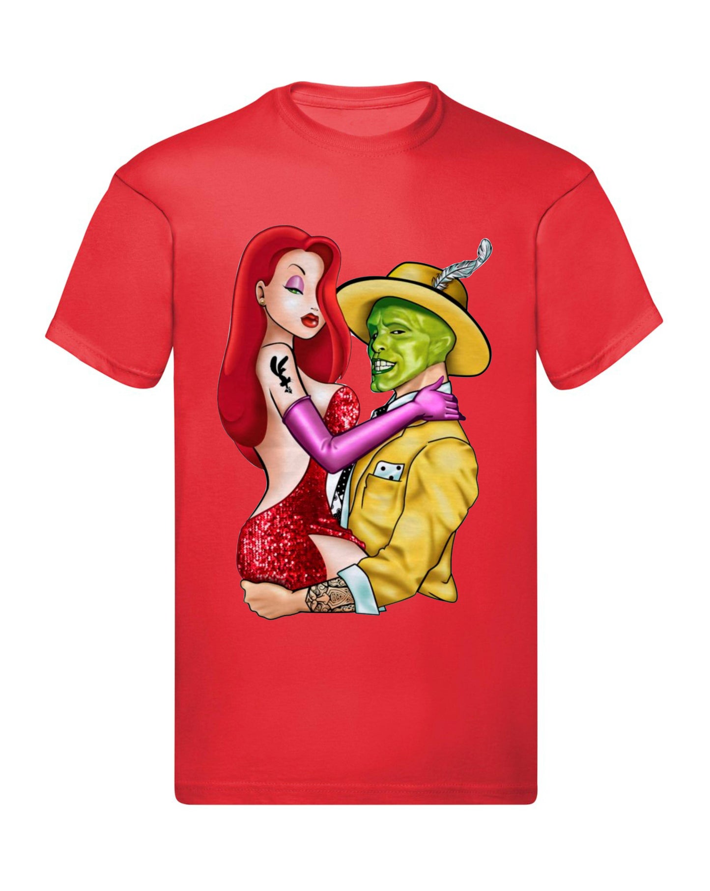 T-Shirt Uomo Donna & Bambino - JESSICA RABBIT E THE MASK - Maglietta Maglia Tshirt Super vestibilità Top qualità