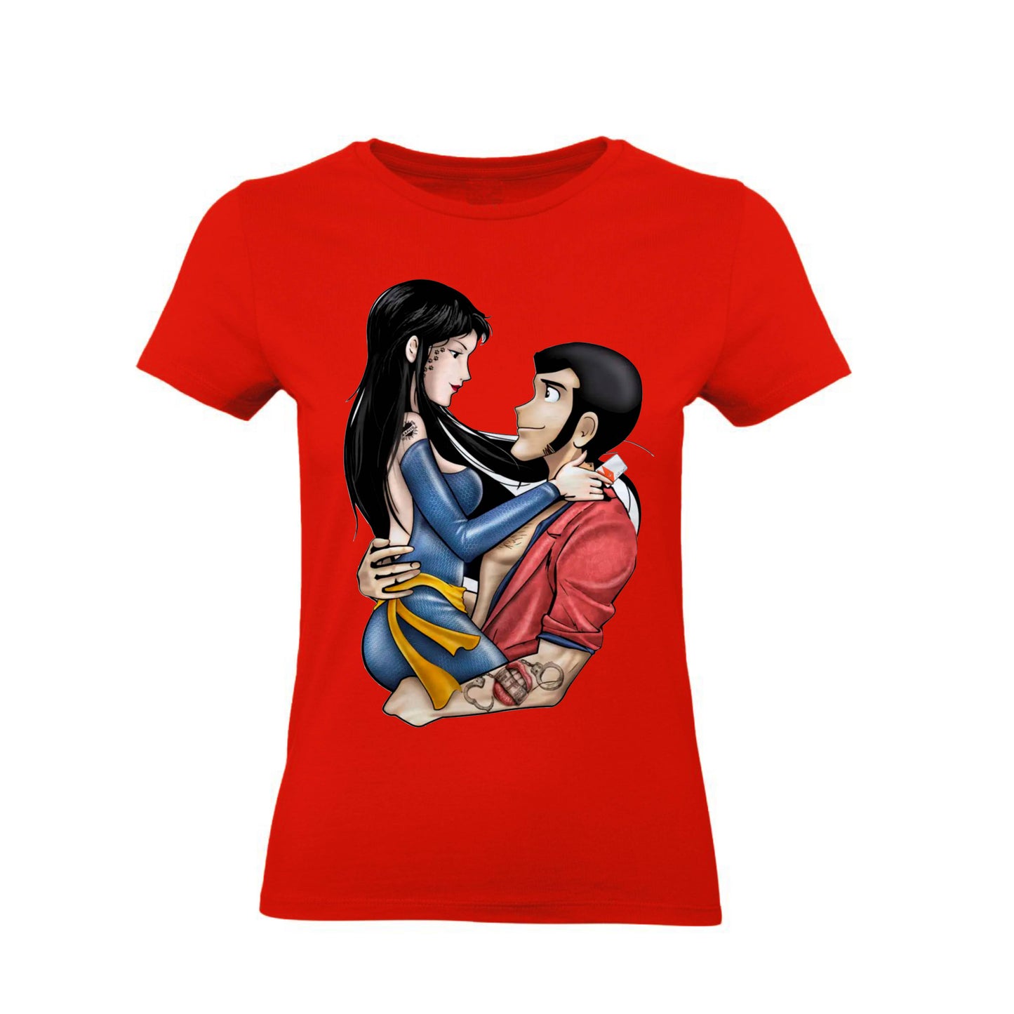 T-Shirt Uomo, Donna & Bambino - HITOMI E LUPIN - Maglietta Maglia Tshirt Super vestibilità Top qualità