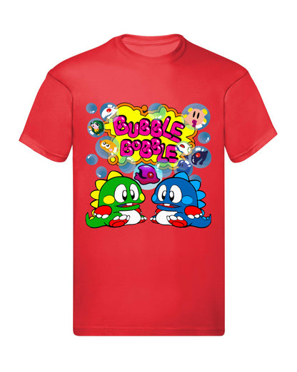 T-Shirt Uomo, Donna & Bambino - BUBBLE BOBBLE - Maglietta Maglia Tshirt Super vestibilità Top qualità