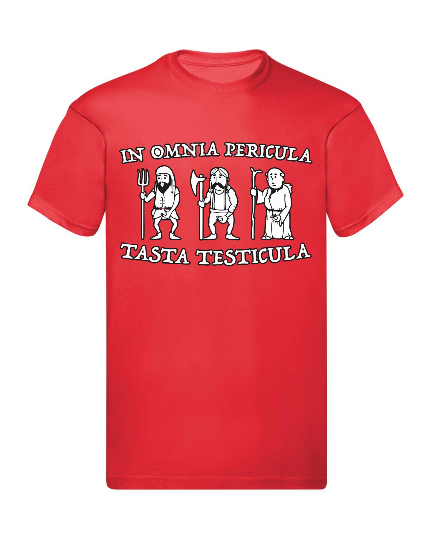 T-Shirt Uomo & Bambino - IN OMNIA PERICULA TASTA TESTICULA - Maglietta Maglia Tshirt Super vestibilità Top qualità