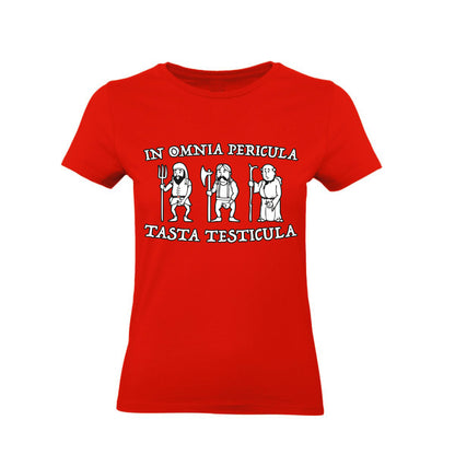T-Shirt Uomo & Bambino - IN OMNIA PERICULA TASTA TESTICULA - Maglietta Maglia Tshirt Super vestibilità Top qualità