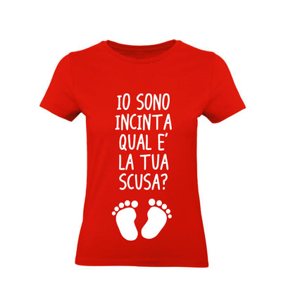 T-Shirt Uomo Donna & Bambino - IO SONO INCINTA QUAL'È LA TUA SCUSA- Maglietta Maglia Tshirt Super vestibilità Top qualità - Social Crazy
