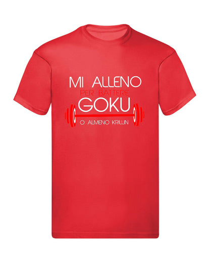 T-Shirt Uomo & Bambino - MI ALLENO PER BATTERE GOKU - Maglietta Maglia Tshirt Super vestibilità Top qualità