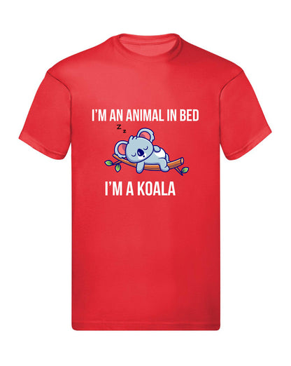 T-Shirt Uomo & Bambino - I'M AN ANIMAL IN BED - Maglietta Maglia Tshirt Super vestibilità Top qualità