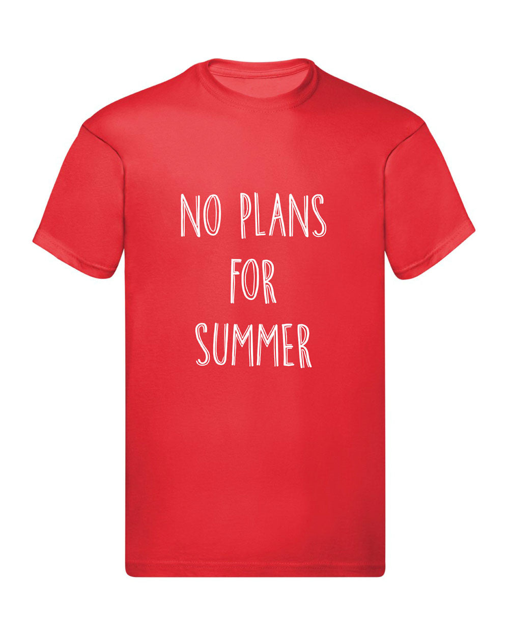 T-Shirt Uomo Donna & Bambino - NO PLANS FOR SUMMER - Maglietta Maglia Tshirt Super vestibilità Top qualità