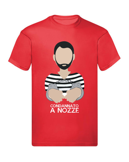 T-Shirt Uomo - CONDANNATO A NOZZE - Maglietta Maglia Tshirt Super vestibilità Top qualità