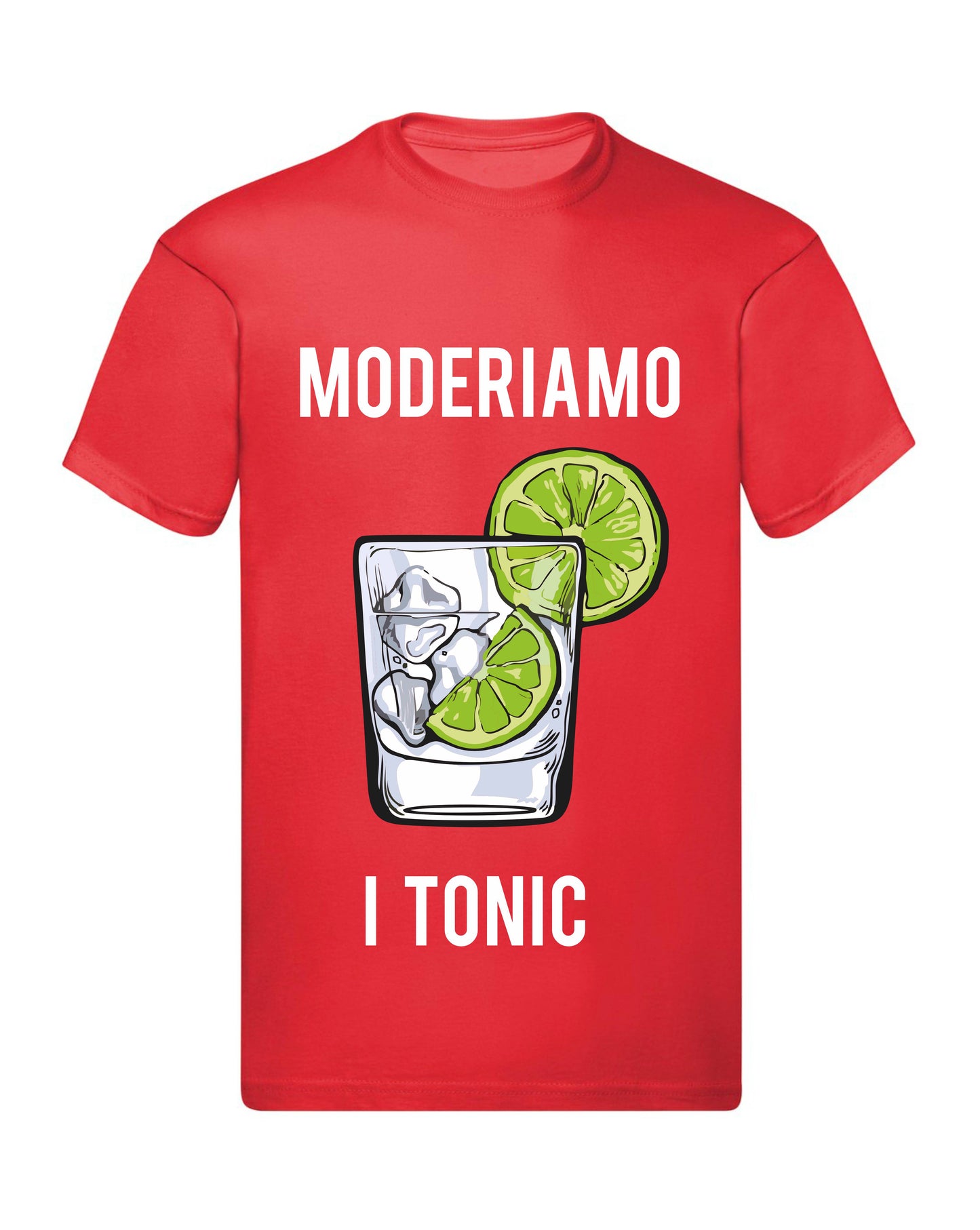 T-Shirt Uomo Donna & Bambino - MODERIAMO I TONIC - Maglietta Maglia Tshirt Super vestibilità Top qualità