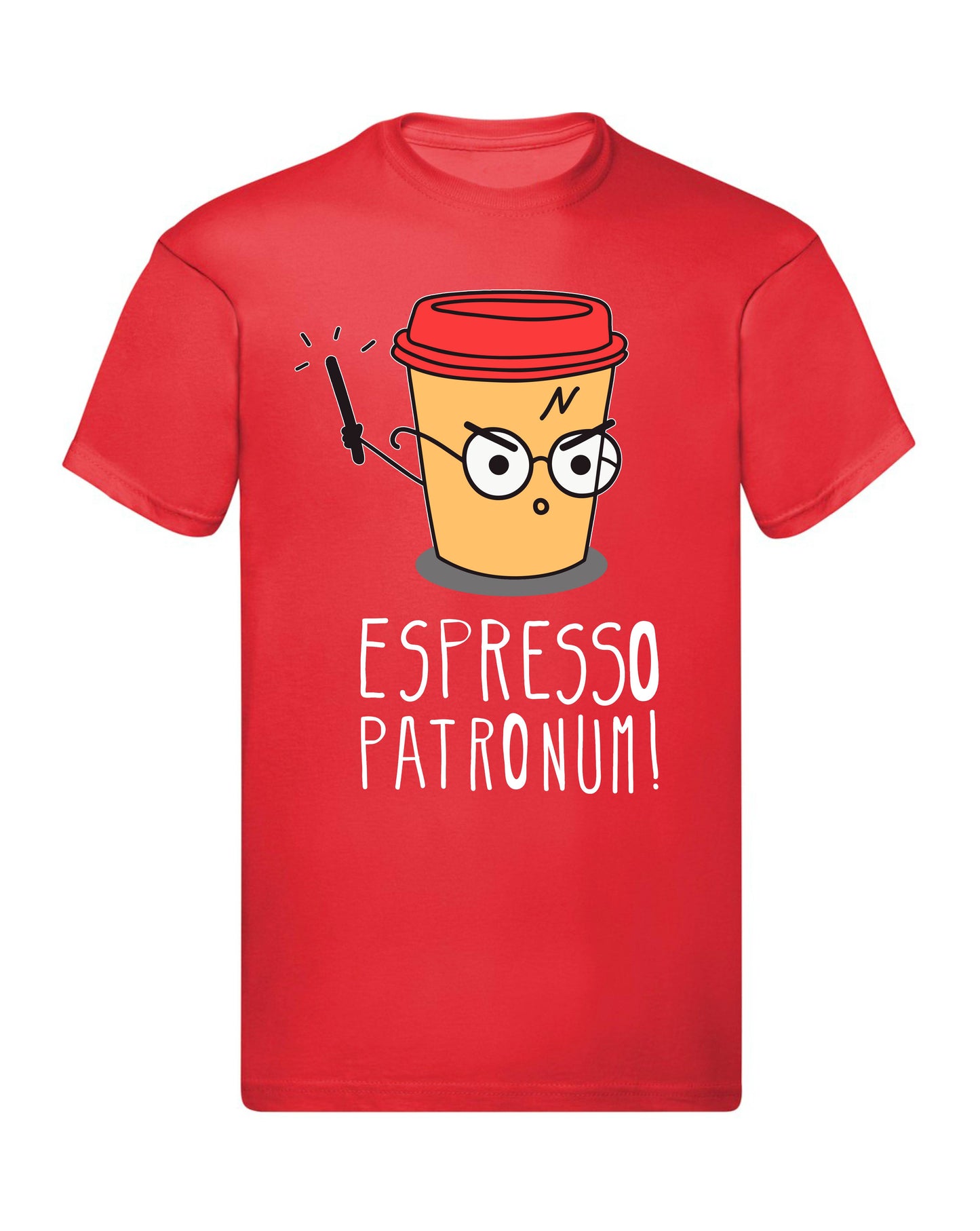T-Shirt Uomo, Donna & Bambino - ESPRESSO PATRONUM - Maglietta Maglia Tshirt Super vestibilità Top qualità