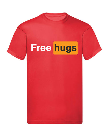 T-Shirt Uomo, Donna & Bambino - FREE HUGS - Maglietta Maglia Tshirt Super vestibilità Top qualità