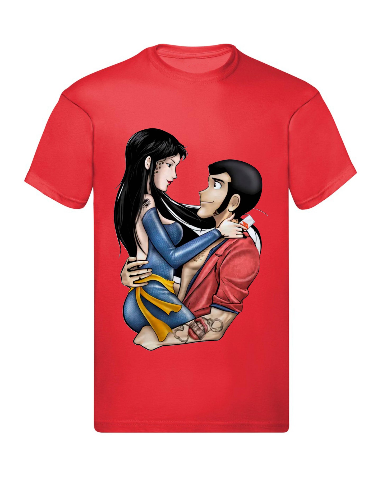 T-Shirt Uomo, Donna & Bambino - HITOMI E LUPIN - Maglietta Maglia Tshirt Super vestibilità Top qualità
