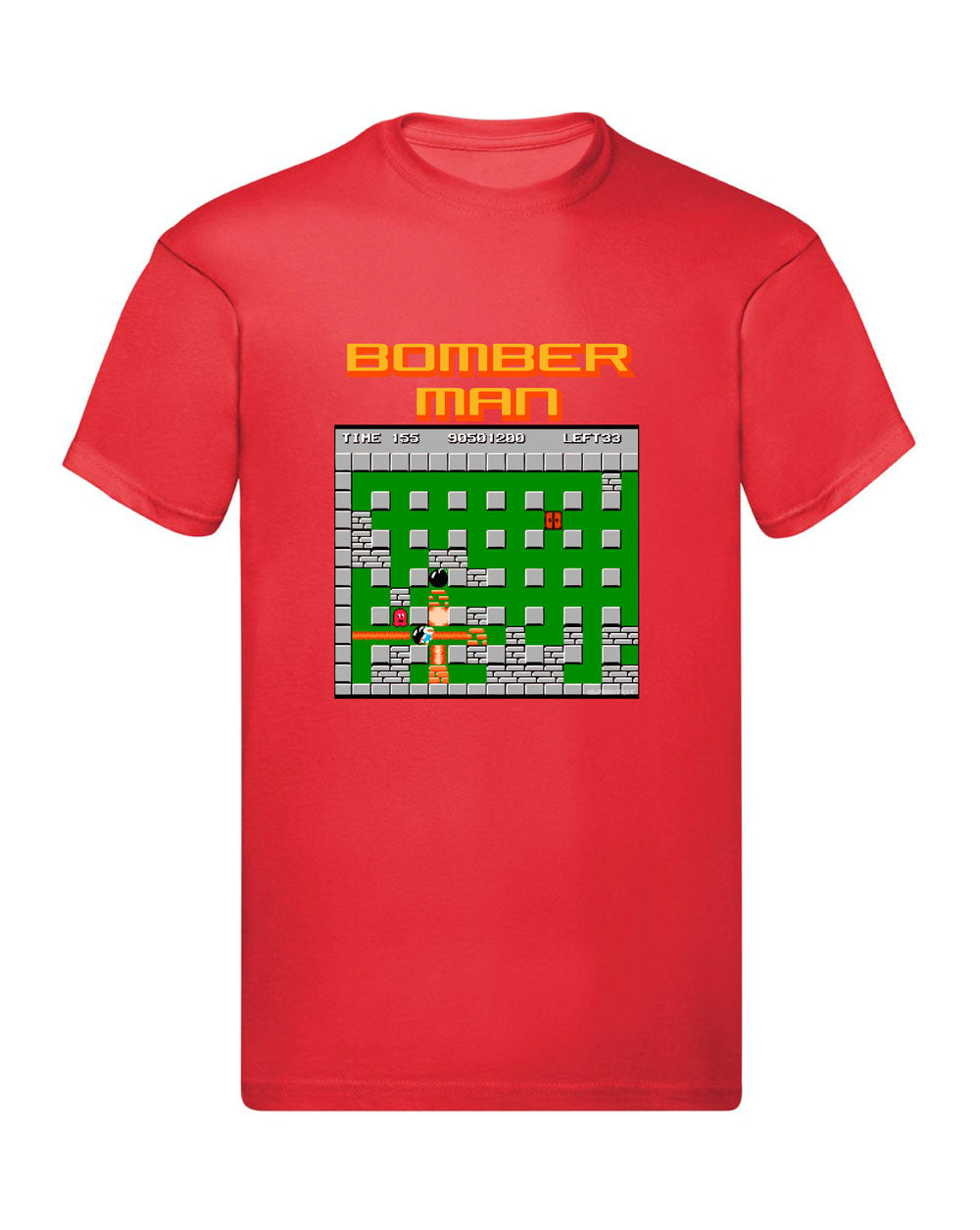 T-Shirt Uomo, Donna & Bambino - BOMBERMAN RETRÒ - Maglietta Maglia Tshirt Super vestibilità Top qualità