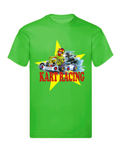 T-Shirt Uomo Donna & Bambino - KARTING RACING - Maglietta Maglia Tshirt Super vestibilità Top qualità
