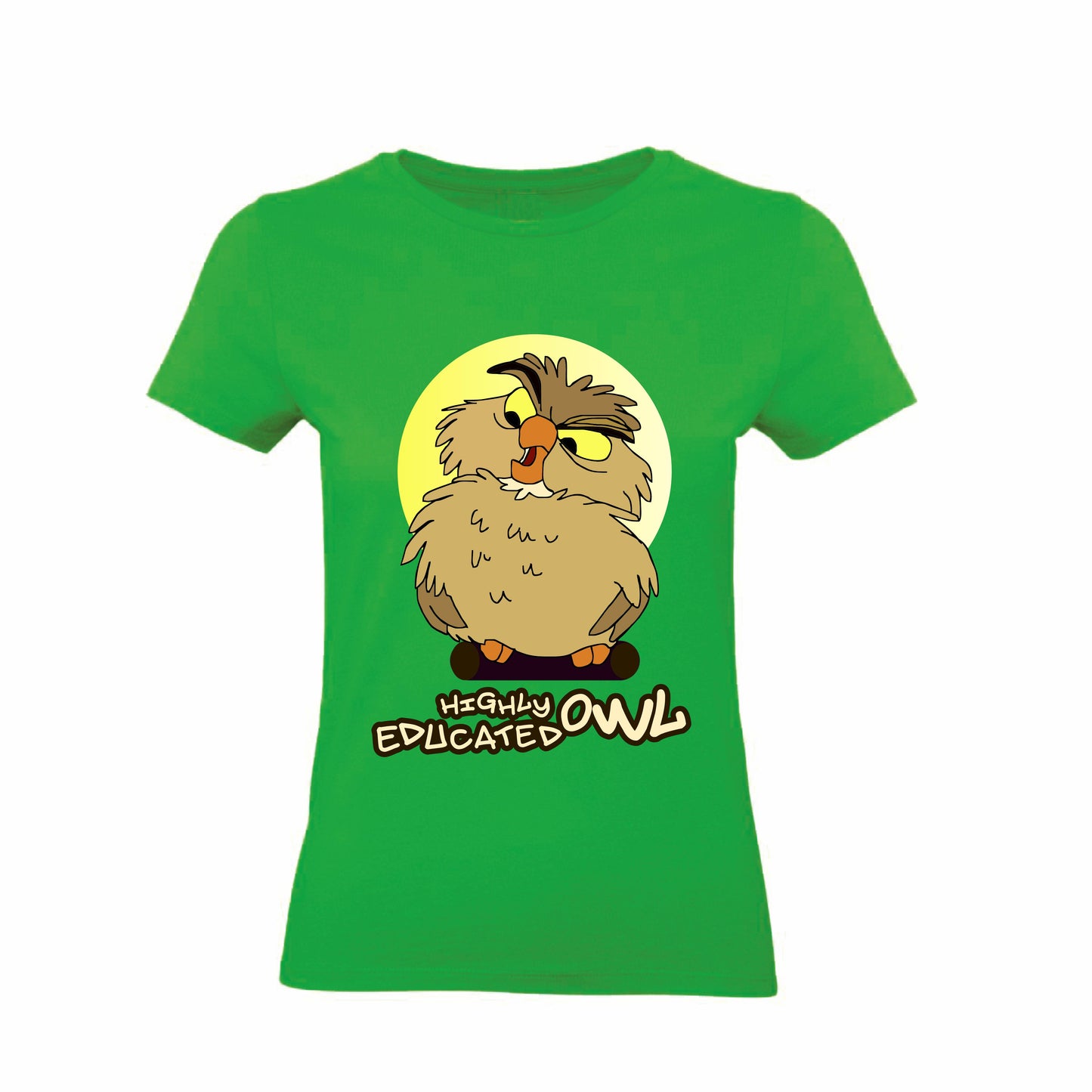 T-Shirt Uomo, Donna & Bambino - HIGHLY EDUCATED OWL  - Maglietta Maglia Tshirt Super vestibilità Top qualità