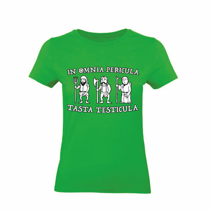 T-Shirt Uomo & Bambino - IN OMNIA PERICULA TASTA TESTICULA - Maglietta Maglia Tshirt Super vestibilità Top qualità