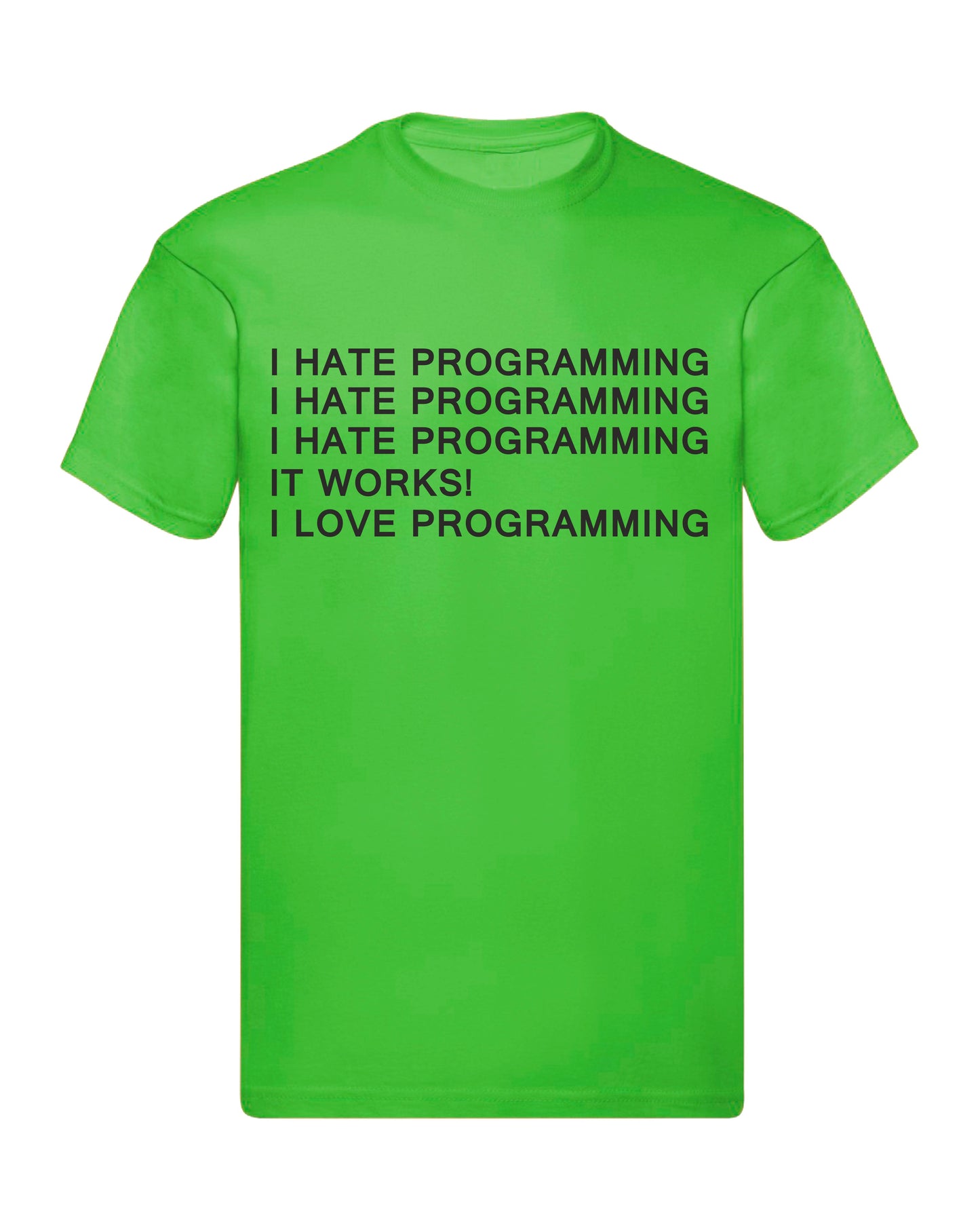 T-Shirt Uomo, Donna & Bambino - I HATE PROGRAMMING - Maglietta Maglia Tshirt Super vestibilità Top qualità - Social Crazy