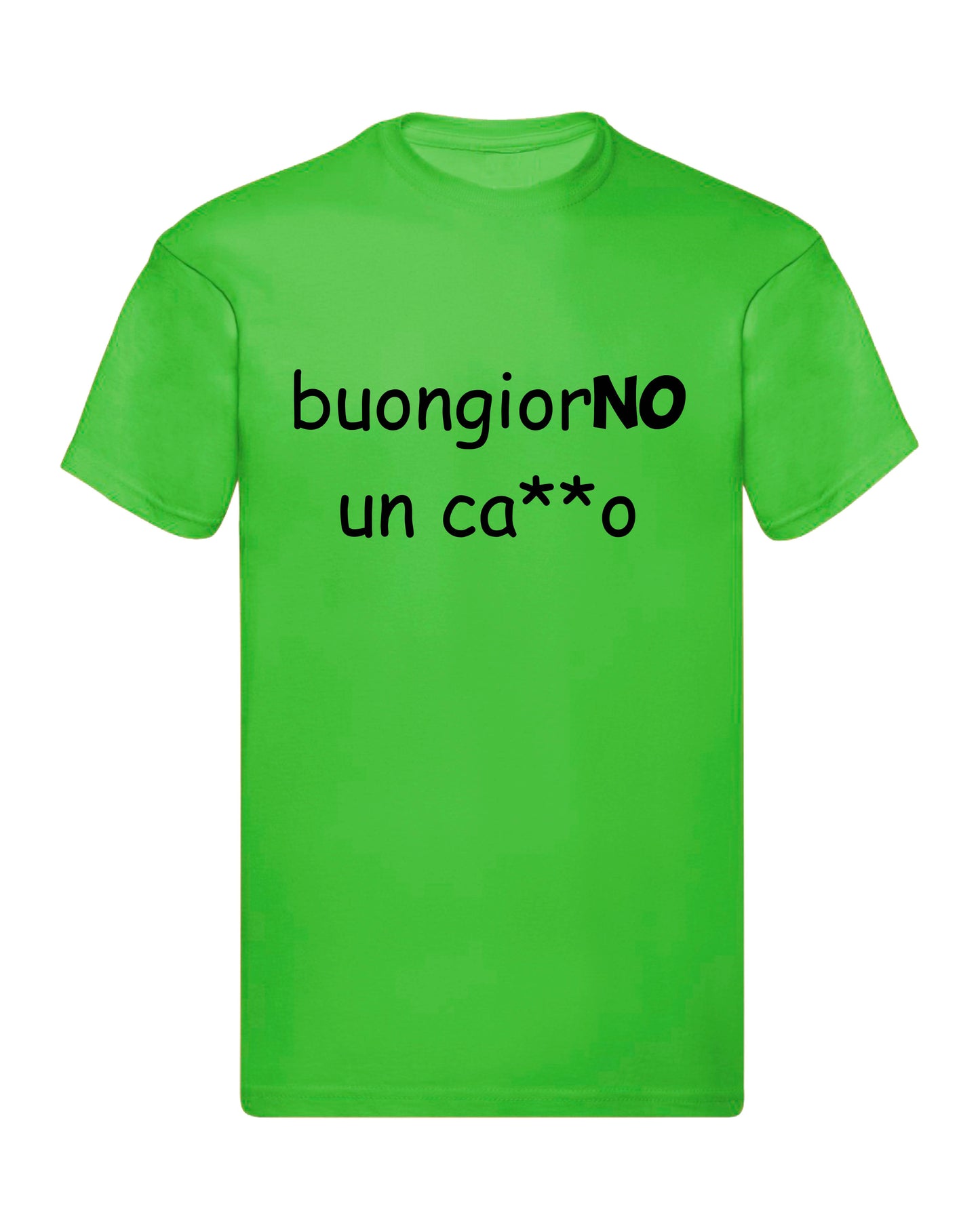 T-Shirt Uomo, Donna & Bambino - BUONGIORNO UN CAZZO - Maglietta Maglia Tshirt Super vestibilità Top qualità