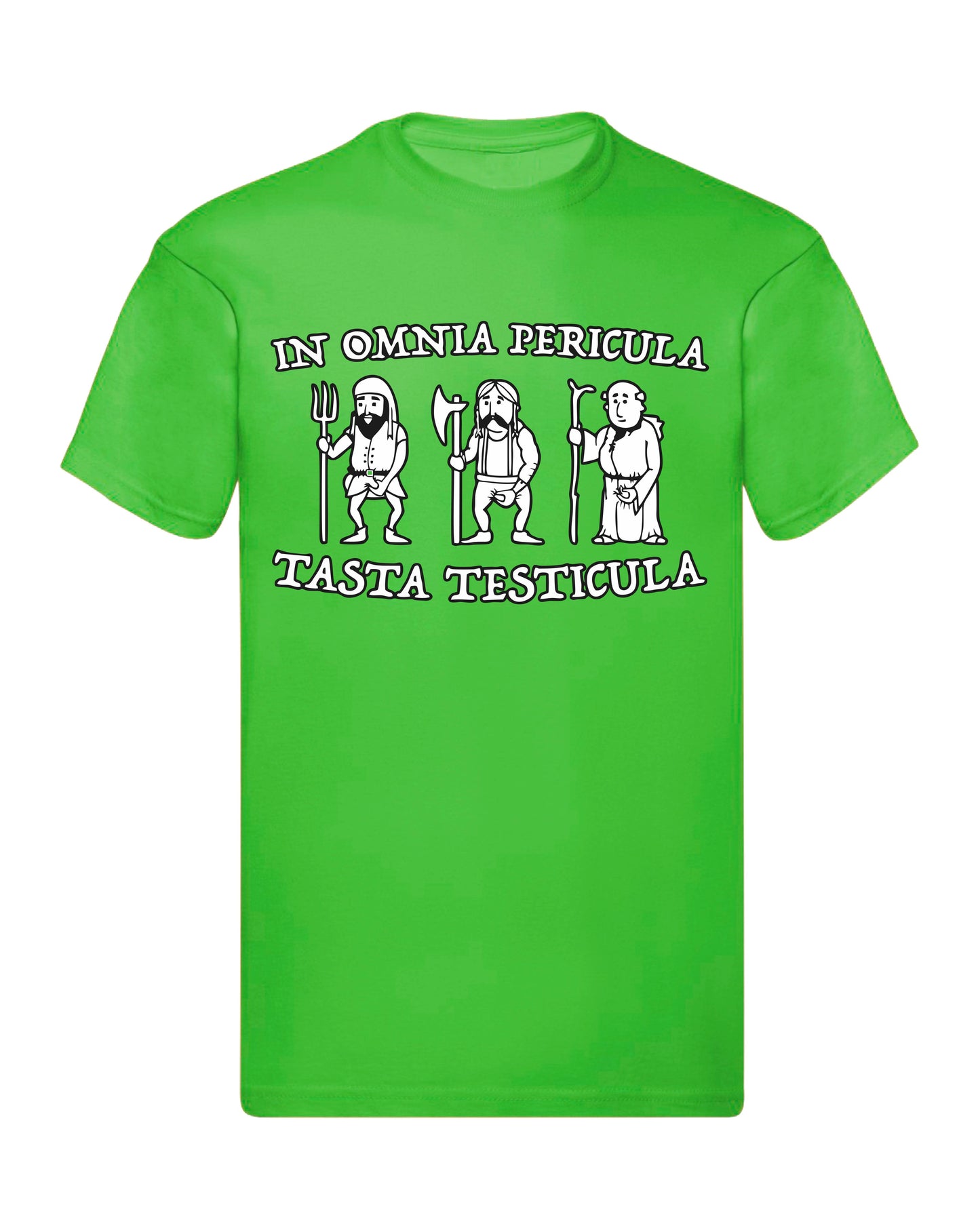 T-Shirt Uomo & Bambino - IN OMNIA PERICULA TASTA TESTICULA - Maglietta Maglia Tshirt Super vestibilità Top qualità