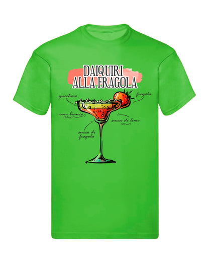 T-Shirt Uomo, Donna & Bambino - DAIQUIRI ALLA FRAGOLA - Maglietta Maglia Tshirt Super vestibilità Top qualità