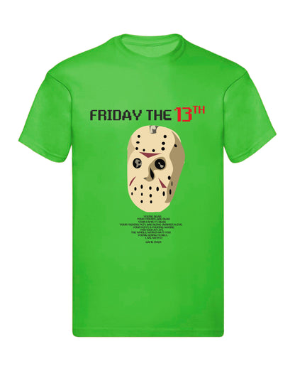 T-Shirt Uomo, Donna & Bambino - FRIDAY THE 13TH - Maglietta Maglia Tshirt Super vestibilità Top qualità