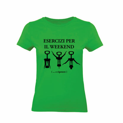 T-Shirt Uomo, Donna & Bambino - ESERCIZI PER IL WEEKEND - Maglietta Maglia Tshirt Super vestibilità Top qualità