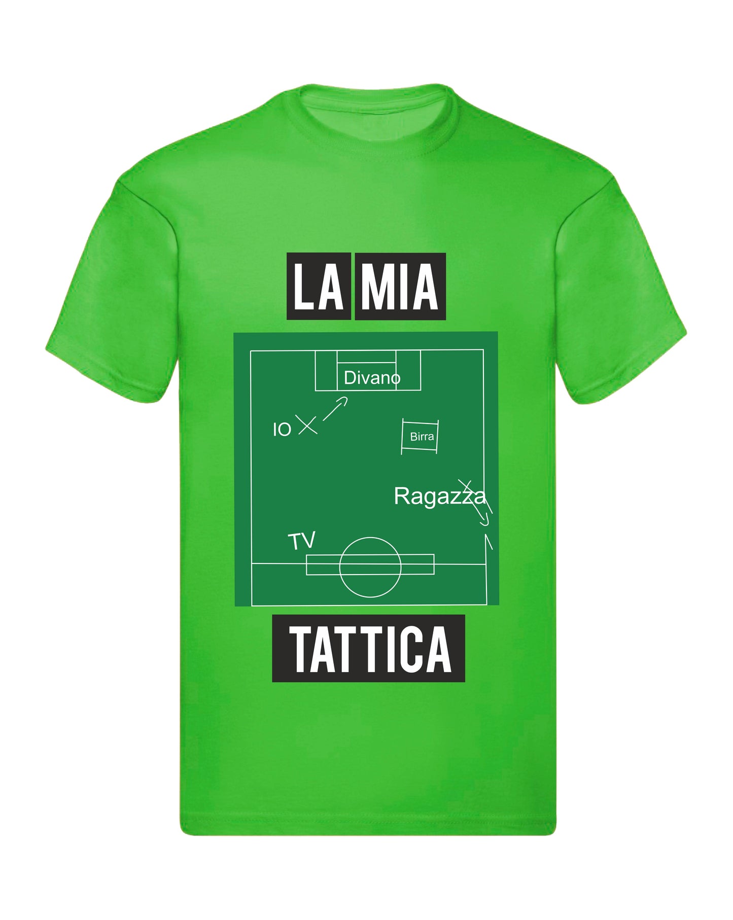 T-Shirt Uomo - LA MIA TATTICA - Maglietta Maglia Tshirt Super vestibilità Top qualità