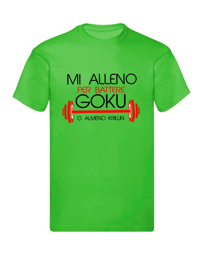 T-Shirt Uomo & Bambino - MI ALLENO PER BATTERE GOKU - Maglietta Maglia Tshirt Super vestibilità Top qualità