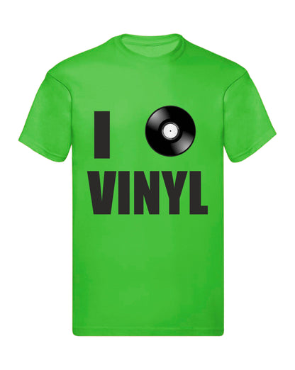 T-Shirt Uomo, Donna & Bambino - I LOVE VINYLS - Maglietta Maglia Tshirt Super vestibilità Top qualità